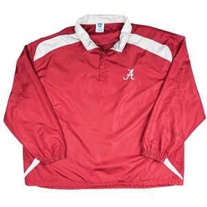 Alabama Crimson Tide Pullover Windbreaker Jacket Mens 2XL NCAA Red